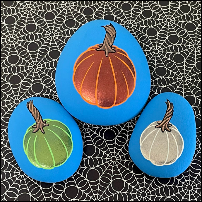 Metallic Pumpkin Rocks