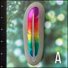Metallic Feather Rocks