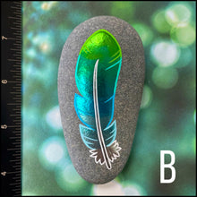 Metallic Feather Rocks