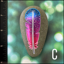 Metallic Feather Rocks