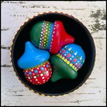 Decorative Bowl with Painted Acorns