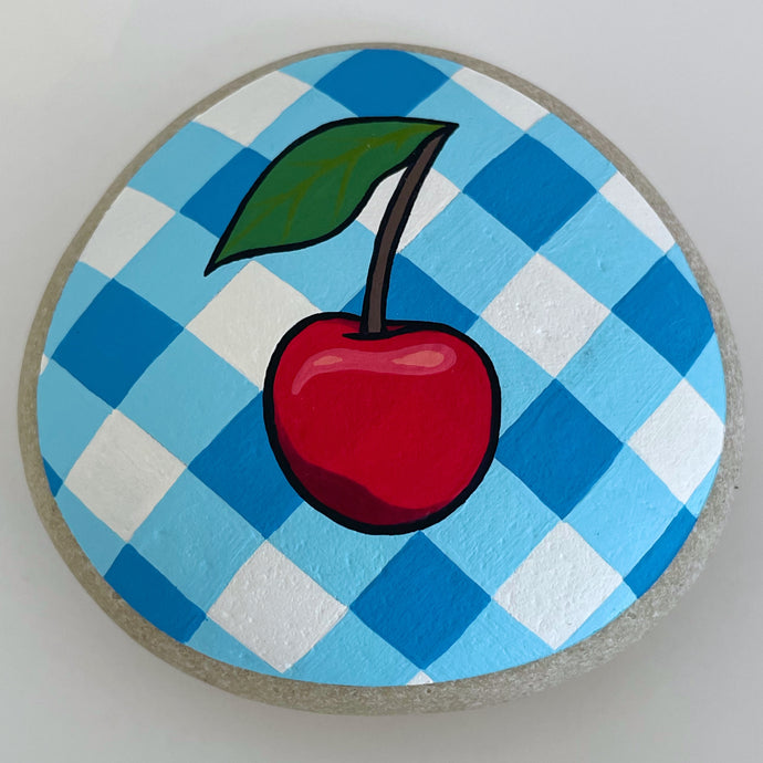 Rock Painting Class: Cherry on Gingham (6/15)