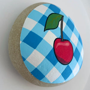 Rock Painting Class: Cherry on Gingham (6/15)