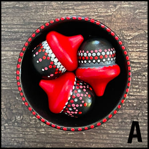 Decorative Bowl with Painted Acorns