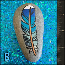 Metallic Feather Rocks