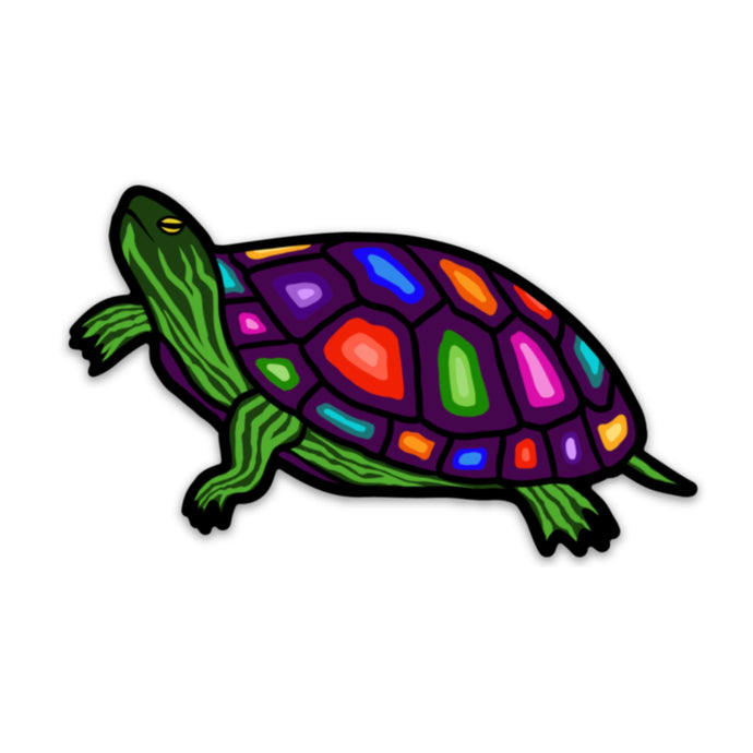 Turtle Die Cut Sticker (4