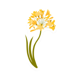 Yellow Allium Die Cut Sticker (3")