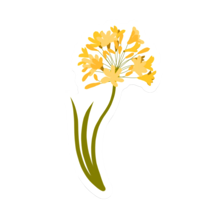 Yellow Allium Die Cut Sticker (3