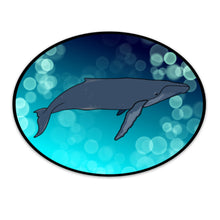 Humpback Whale Oval Sticker (5")