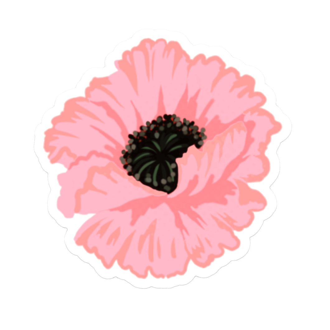 Pink Poppy Die Cut Sticker (3