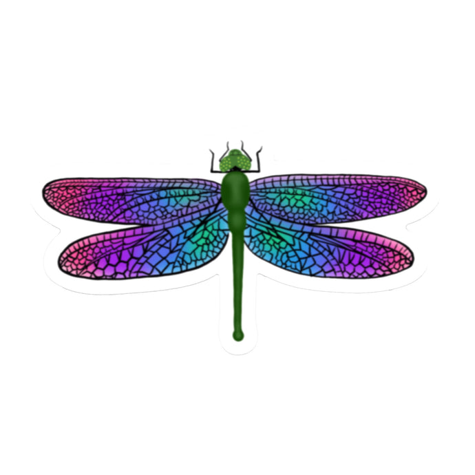 Purple Dragonfly Die Cut Sticker (3