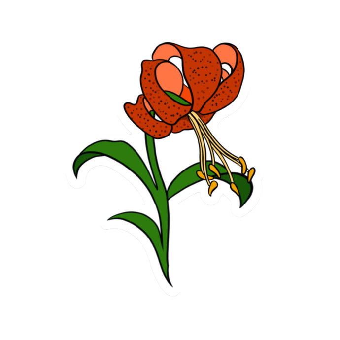 Tiger Lily Die Cut Sticker (4”)