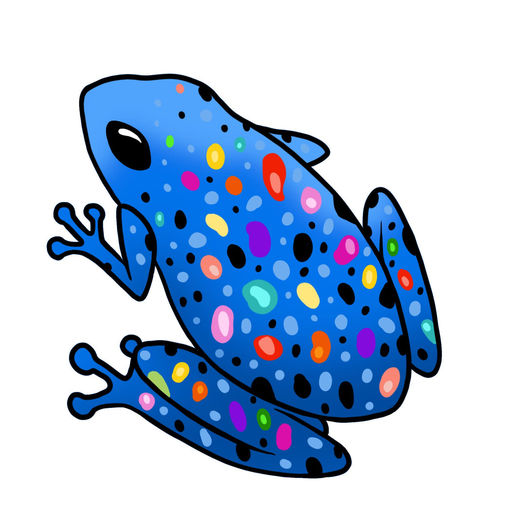 Frog Die Cut Sticker (4