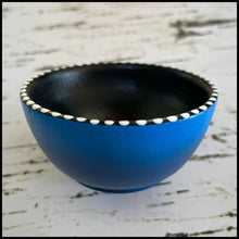 Decorative Bowl with Painted Acorns (Blue)