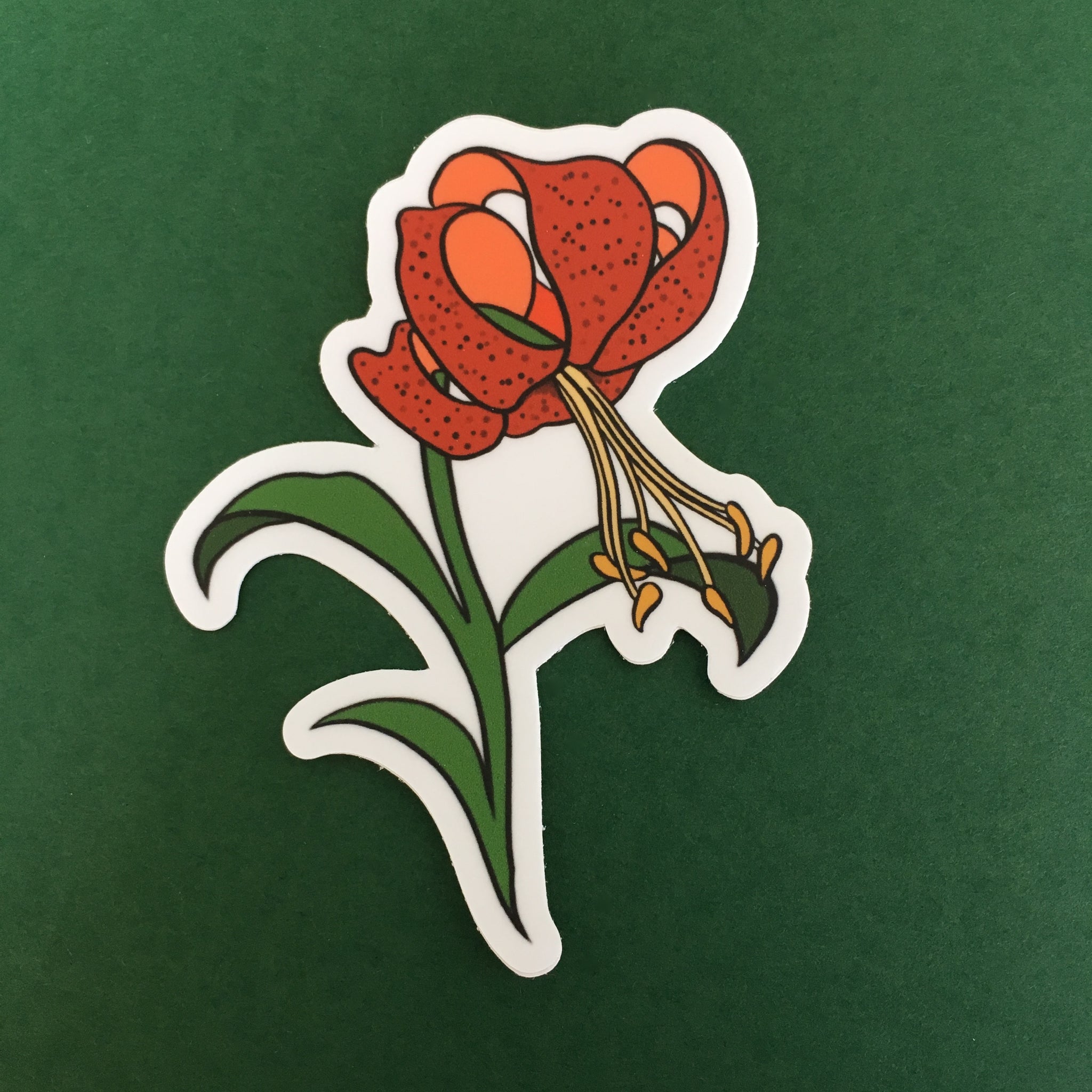 tiger lily pin Tiger Lily Die Cut Sticker (4”) – Kala Escobar Design