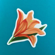 Orange Lily Die Cut Sticker (3")