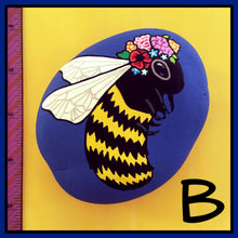 Bee with Flower Crown Rocks