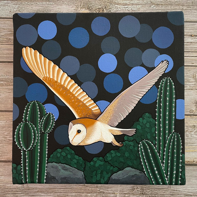 Desert Barn Owl Painting (8