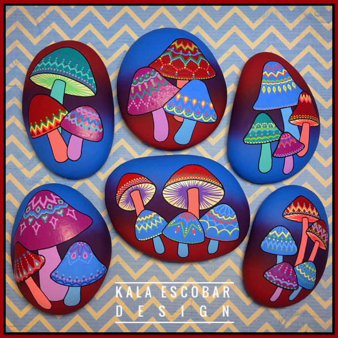 Mandala Mushroom Rocks