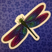 Purple Dragonfly Die Cut Sticker (3")