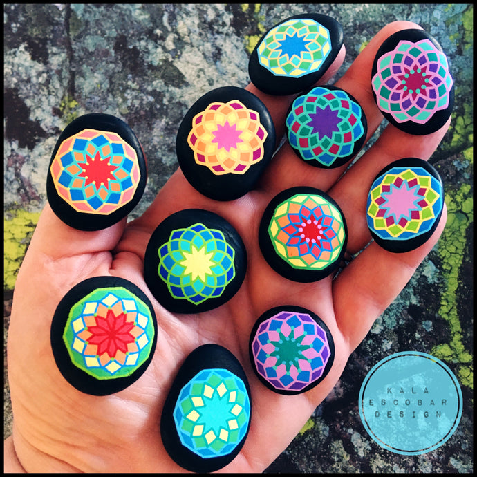 Mini Mandala Rock Set