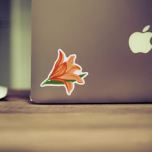 Orange Lily Die Cut Sticker (3")