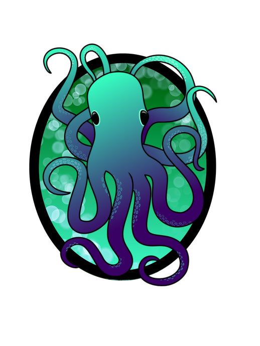 Octopus Die Cut Sticker (5