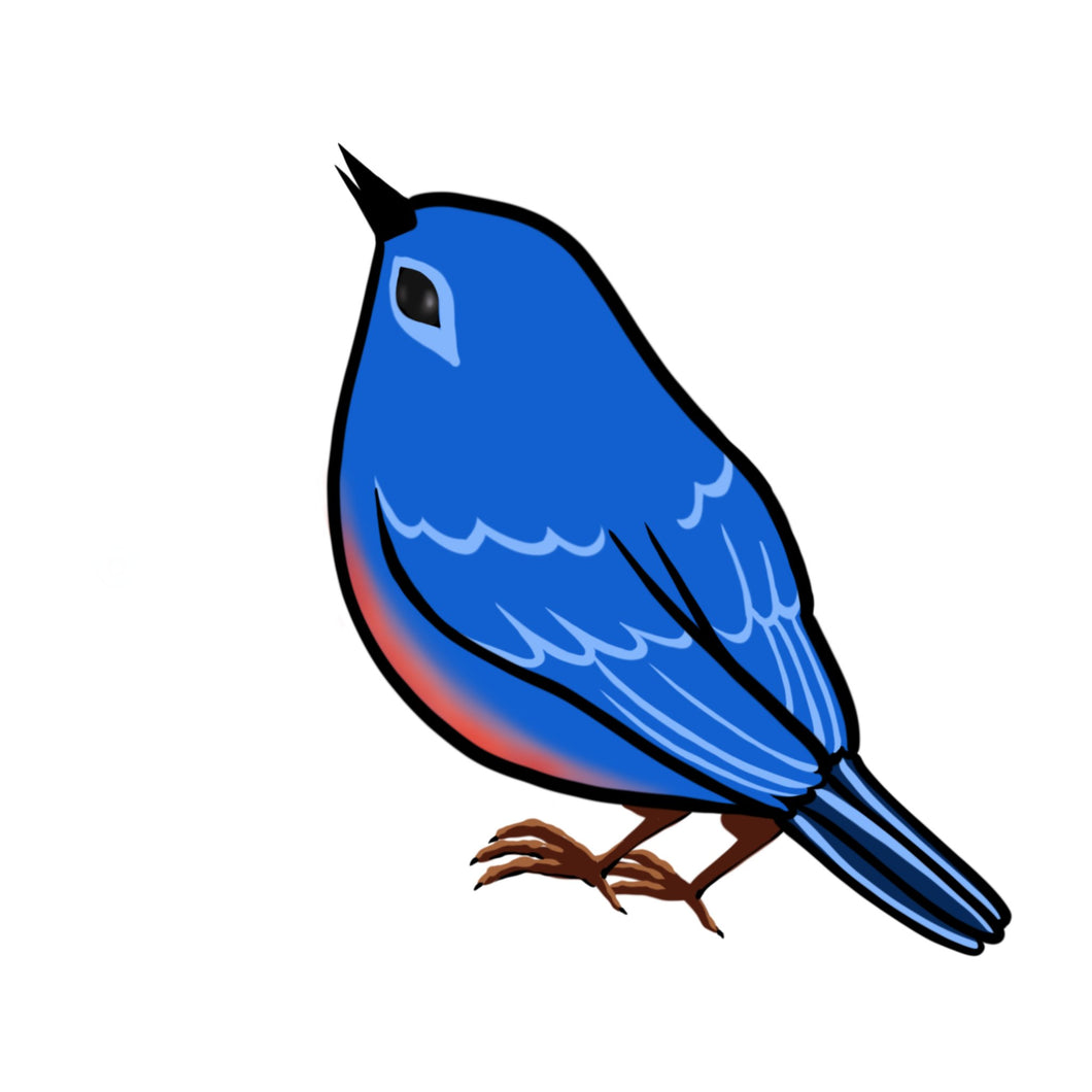 Bluebird Die Cut Sticker (3