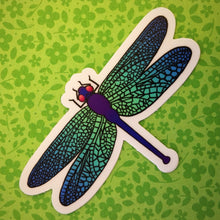 Blue Dragonfly Die Cut Sticker (3")