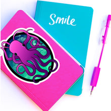 Octopus Die Cut Sticker (5", Pink)