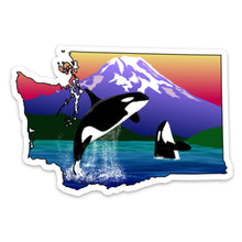 Washington State Orca Magnet (4" x 2.69")