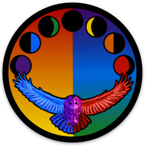 Lunar Owl Sticker (3")