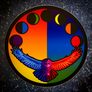 Lunar Owl Sticker (3")