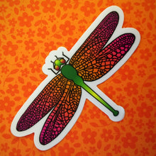 Pink Dragonfly Die Cut Sticker (3")