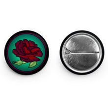 Dark Rose Button (1" Round)