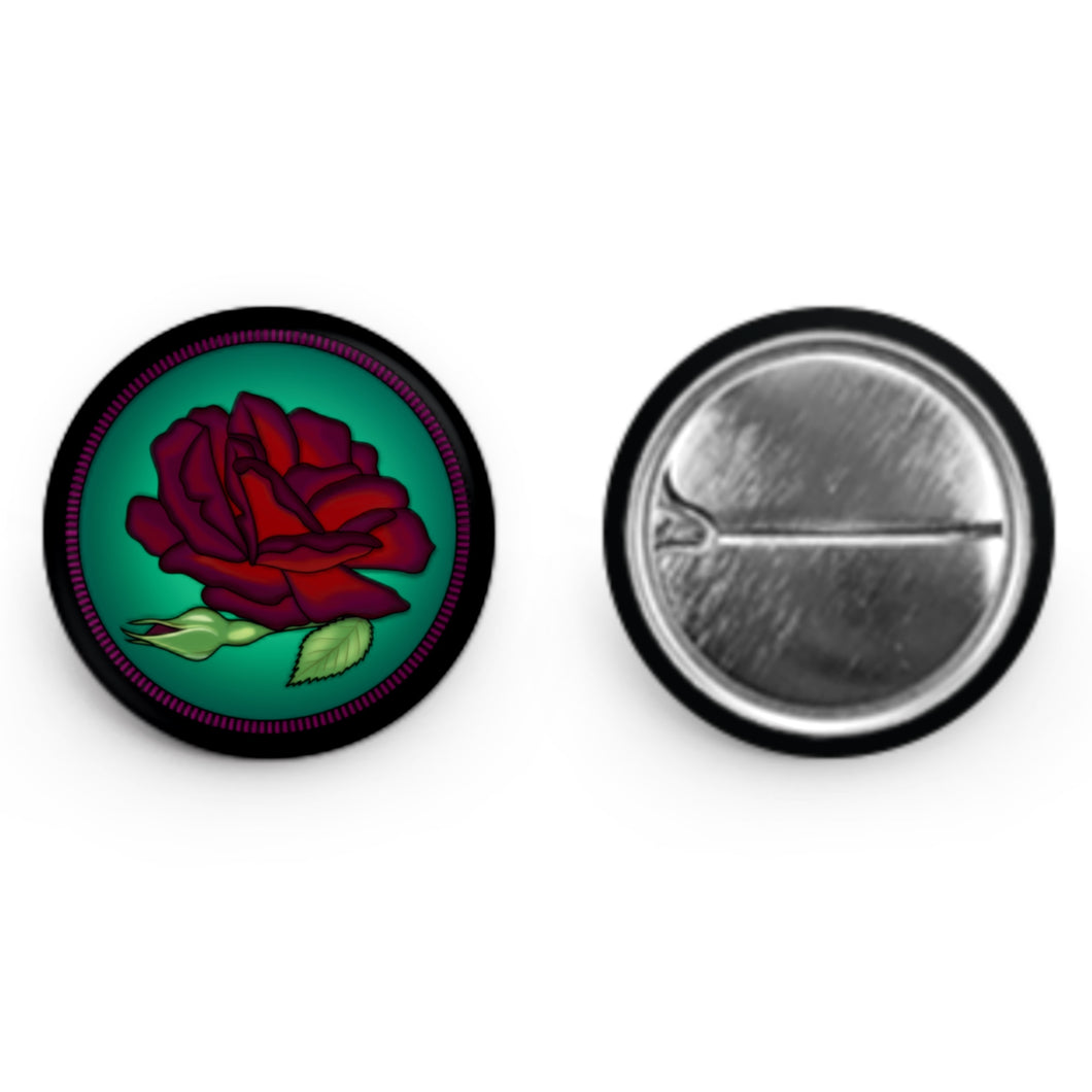 Dark Rose Button (1