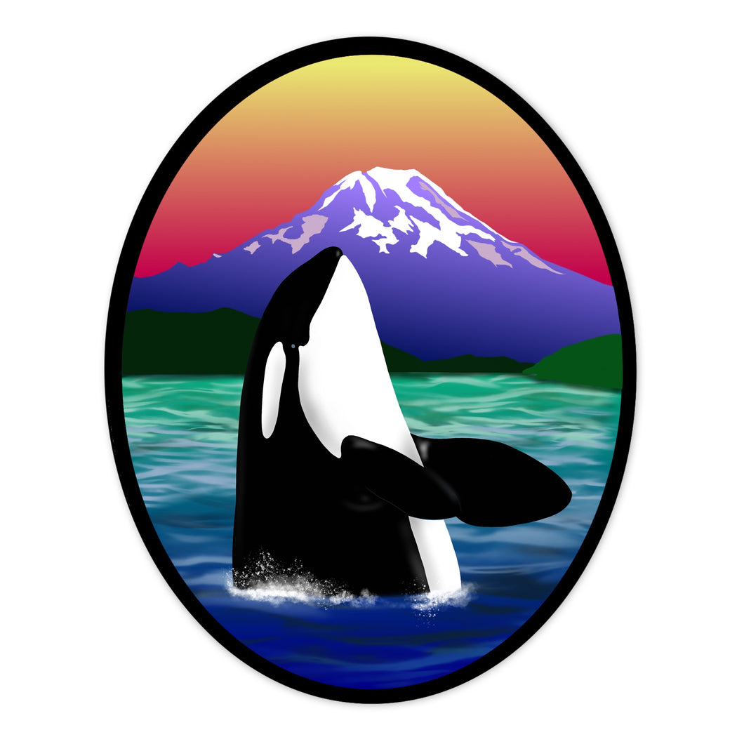Orca Spyhop Oval Stickers (3